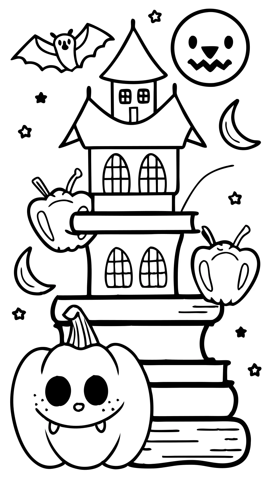 halloween easy coloring pages